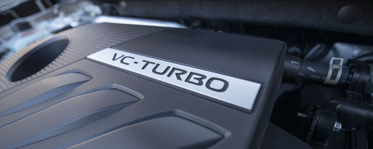 Closeup view of a VC-Turbo engine